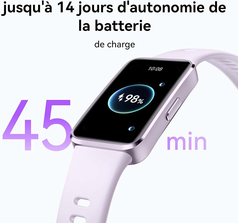 Band 10 Montres connectées, Surveillance de la Condition Physique par IA, Analyse du Sommeil de Niveau Professionnel, VRC, 14 Jours d'utilisation maximale, iOS & Android, Rose