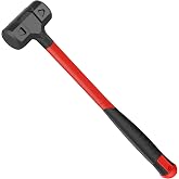 YIYITOOLS 9LB 33‑Inch Dead‑Blow Hammer, One‑Piece Forged Carbon Steel | Steel ball‑filled head, anti‑vibration rubber grip, spark &amp; rebound resistant for heavy‑duty repair wor