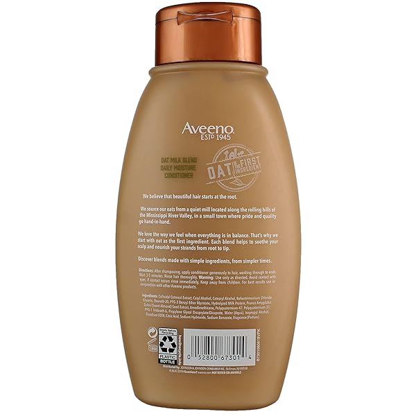 AVEENO OAT MILK BLEND MOISTURIZING CONDITIONER, ULTRA-HYDRATING, FOR DRY, DAMAGED HAIR, 12 FL OZ