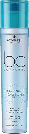 Schwarzkopf Professional Bc Hyaluronic Moisture Kick Micellar Shampoo, Blue, 250 ml