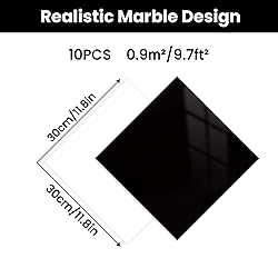 practicalWs 10pcs-5 Black & 5 White Peel and Stick
