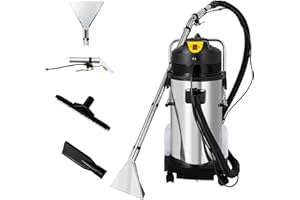 GOSANGOM 40L Commercial Carpet Cleaning Machine, 3-in-1 Carpet Vacuum Cleaner, Multi-Purpose Wet & Dry Vacuum Cleaner, Portable Commercial Carpet Cleaner Machine