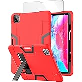 iPad Pro 12.9" Case 202202021 2020 2018,AICase Heavy Duty Hybrid Shockproof Hard Cover Rubber Stand with Screen Protector+Stytus for Apple iPad Pro 12.9-inch (6th,5th, 4th & 3rd Gen)