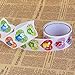 Valentine Heart Stickers for Kids Animal Stickers., 3 Rolls Adhersive Stickers with 18 Different Design, Pack of 300