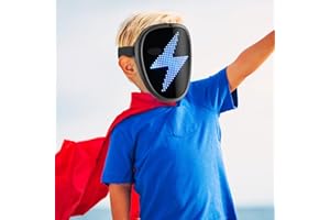 BAISEMAIN Christmas Gift for Kids Led Face Mask for Kids Thin LED Face Mask Rechargeable Halloween Face Mask for Teenagers Cool Mask for Costume, Fests, Events, Cosplay, Parties
