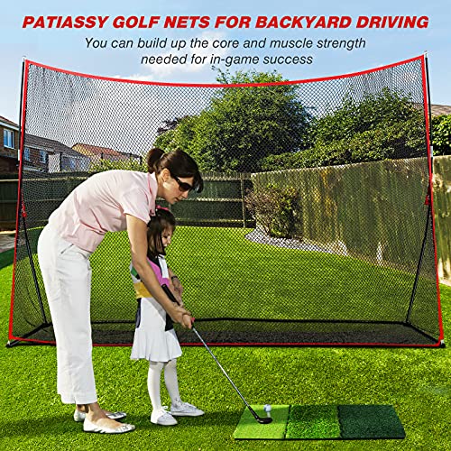 Patiassy 10' x 7' Heavy Duty Golf Practice Hitting Net 7Ply Knotless