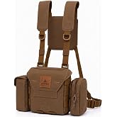 Lone Trail Binocular Harness Chest Pack - Bino Harness Hunting Chest Rig | Waterproof 500D Cordura case, silent magnetic closure, MOLLE rangefinder pouch, elk deer glassing