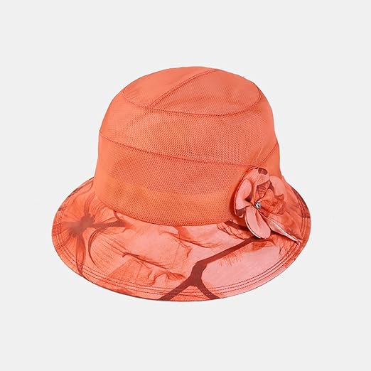 orange floppy sun hat