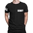 NYC FACTORY Security T-Shirt Front Back Print Mens Tee Staff Event Uniform Bouncer Screen Printed