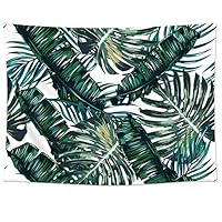 Ruibo Tropical Palm Leaves Decor Tapestry Pattern/Large Green Leaves Hanging Wall Decor Bedroom Living Room Dorm Wall Hanging Tapestry Beach Throw(RB-TPL-1)(W:79" H:59")