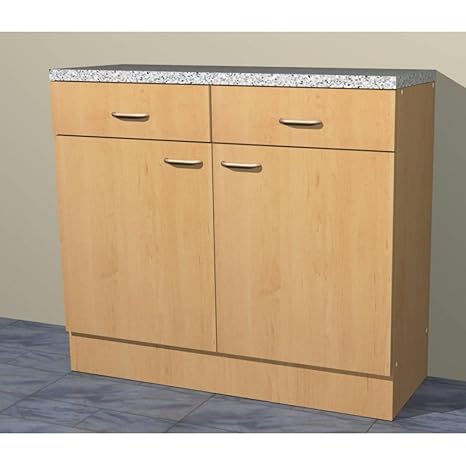 Küchenschrank in verschiedenen breiten Start Melamin Buche/Buche (100cm breit)