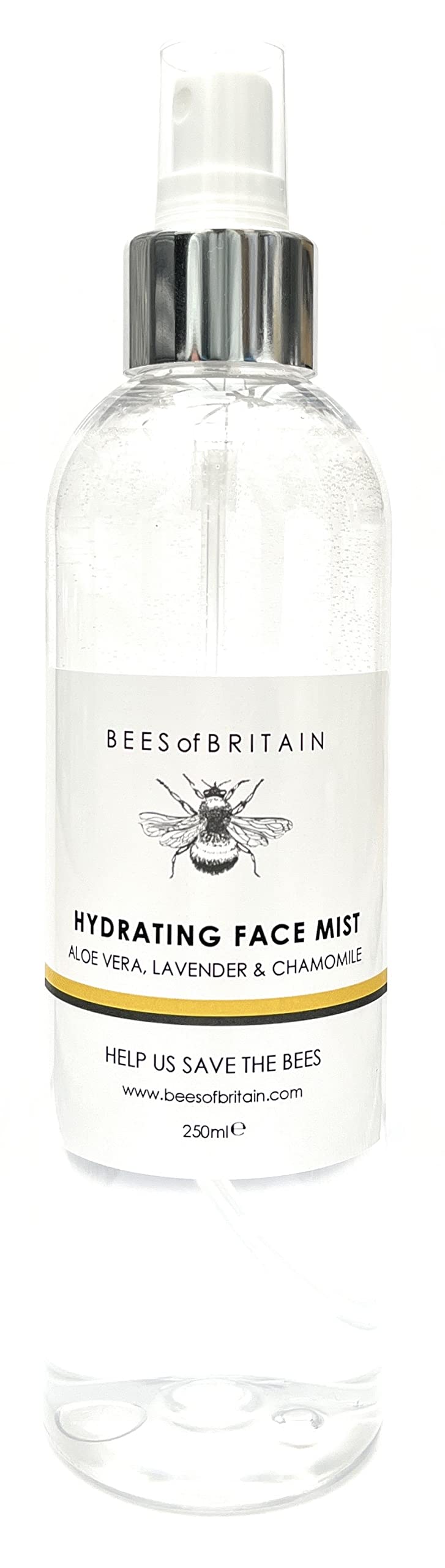 BEES of BRITAIN Hydrating Floral Mist – pH 5.5 Skin-Neutral Toner & Primer – 99% Natural Origin – with Seaweed, Aloe & Chamomile – Soothing Face & Body Spray – UK Made – 250ml