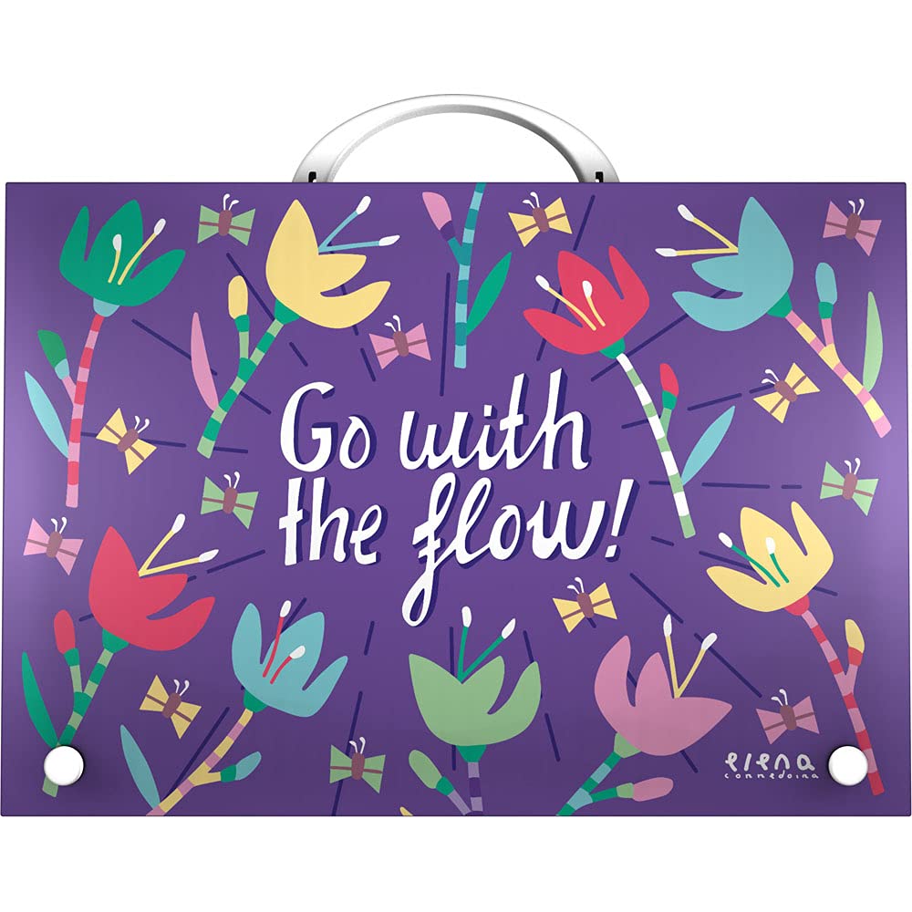 Grafoplás 37402434 School Case with Handle, Polypropylene, Elena Corredoira Collection, Flow