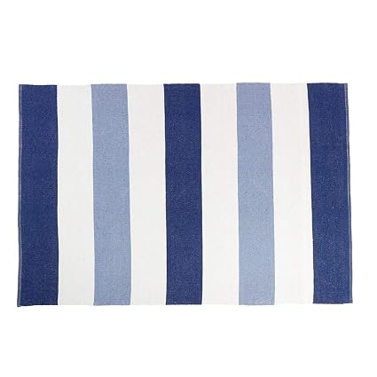 Pureday Outdoor Teppich Maritim Pvc Blau Weiss Gestreift Ca 140