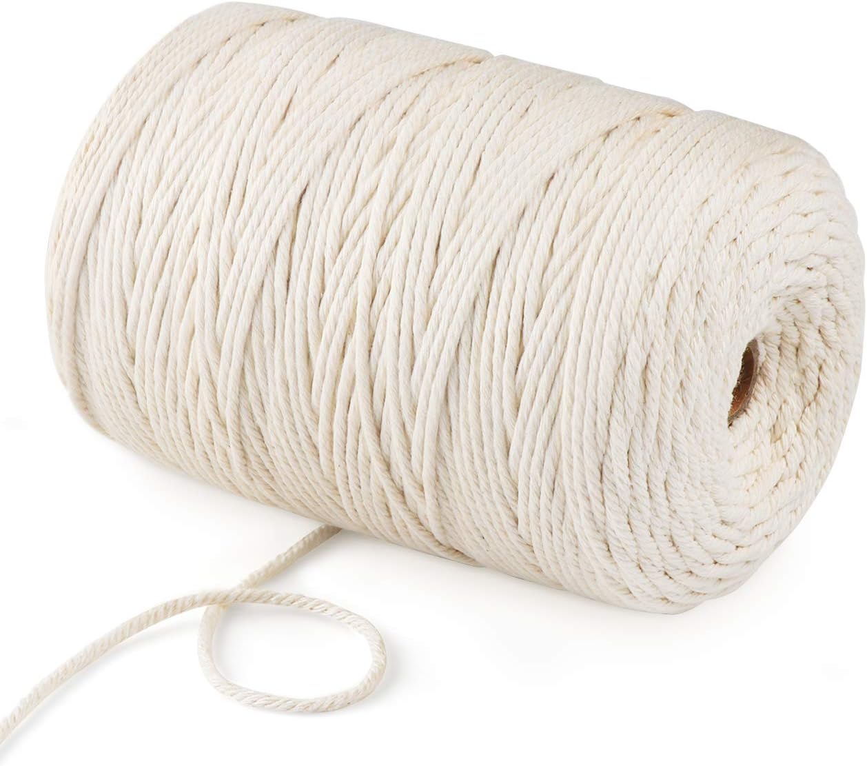 Homewit Macrame Cord, 3mm x 300m Cotton Macrame Rope
