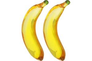 Glass Banana Grape Figurine Collectibles Crystal Fruit Ornament Decoration Art Glass Banana Miniature for Home Office
