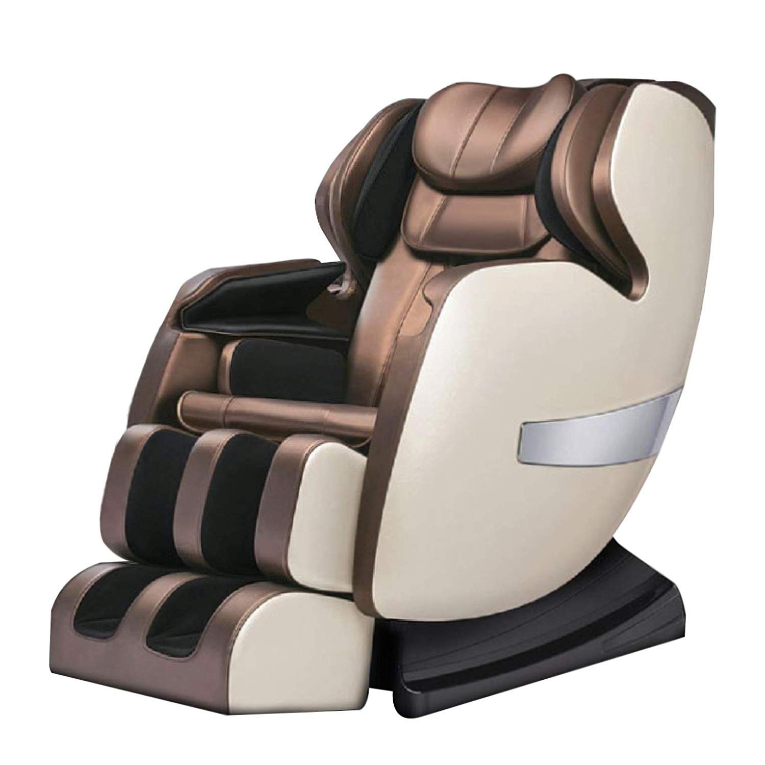 Massage Chair Recliner S Track Zero Gravity Full Body Shiatsu Luxurious Leather Foot Rollers Airbags Massage A600 Coffee