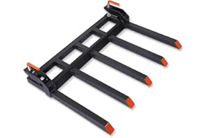 Clamp On Debris Forks to 48" Bucket, 2500 Lbs Capacity Heavy Duty Clamp On Pallet Forks Bucket Attachments