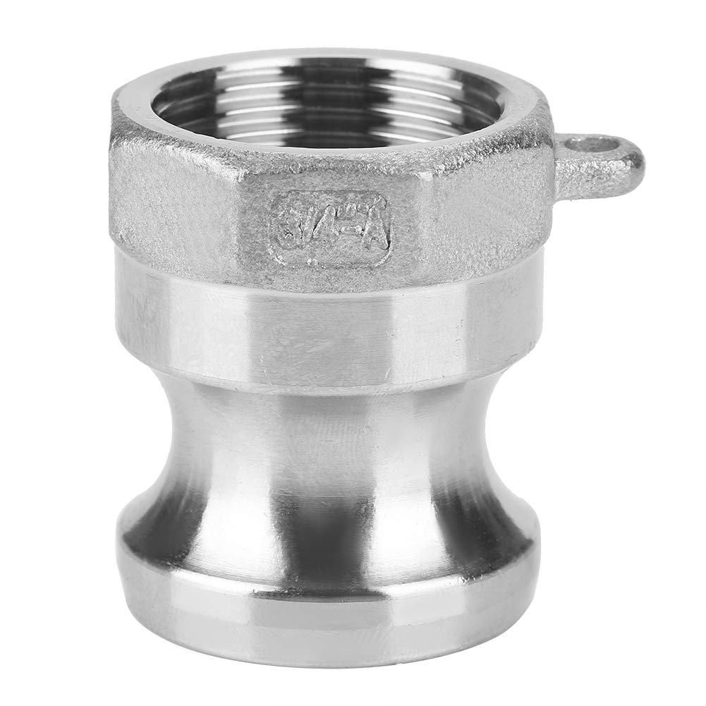 Trash Pump Adapter DN20 3/4" Stainless Steel A Trash Pump Adapter Male Camlock Fitting with Female Pipe Threads