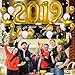 KATCHON 031 2019 Decorations-Large Size, Gold, Black and White Latex Graduation Balloons