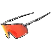 KAPVOE Polarized Cycling Glasses Sports Sunglasses for Men Women UV400 Protection MTB Bicycle Mountain Bike Glasses K160