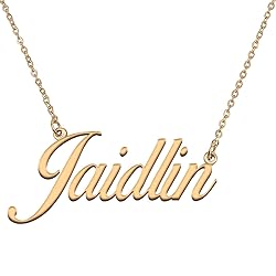 HUAN XUN Customized Custom Simple Any Name Necklace
