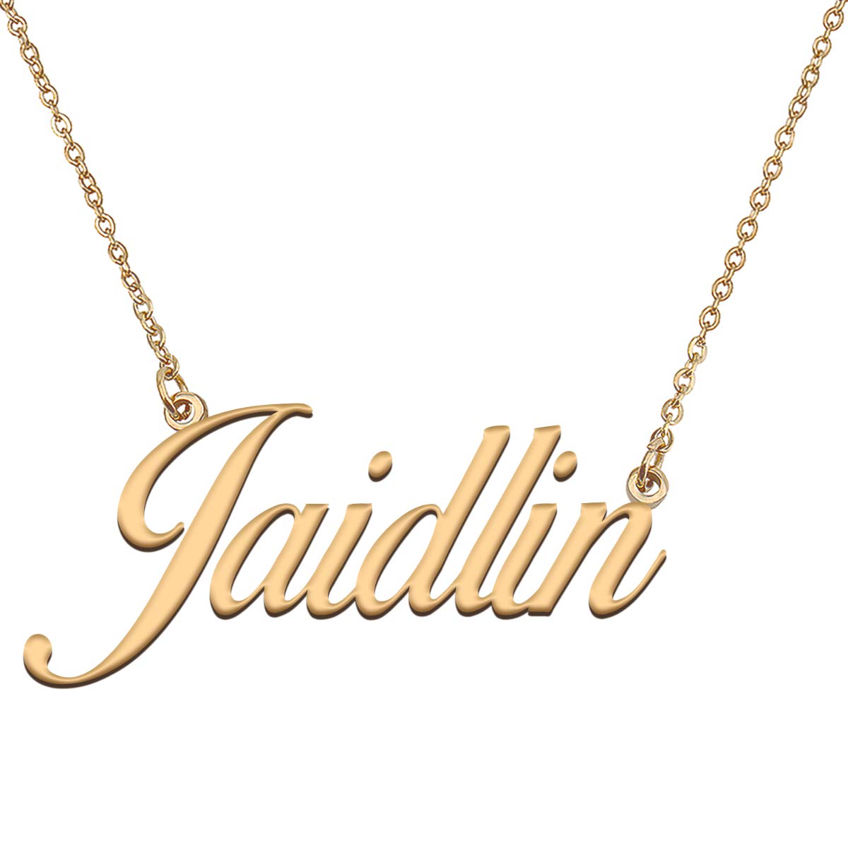 HUAN XUN Customized Custom Simple Any Name Necklace