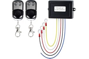 Gmailmall 12V Wireless Winch Remote Control Kit for Truck, 12V 24V Universal Waterproof Winch Remote Control Switch Receiver Kit for Car Truck ATV SUV