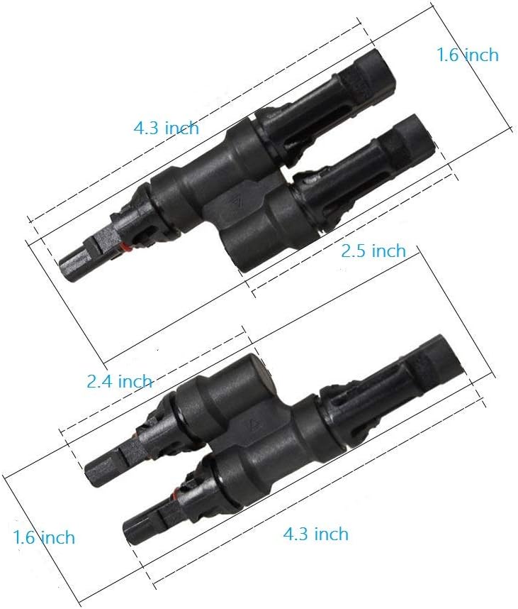 LINKPAL Branch Connectors Connectors Y Connector in Pair MMF+FFM for Parallel Connection Between Solar Panels … (1 Pair): Garden & Outdoor