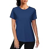 NEYOUQE Womens Short Sleeve Workout Tee Shirts UPF 50+ Outdoor Sun Protection Quick Dry Athletic Running Rash Guard Tops