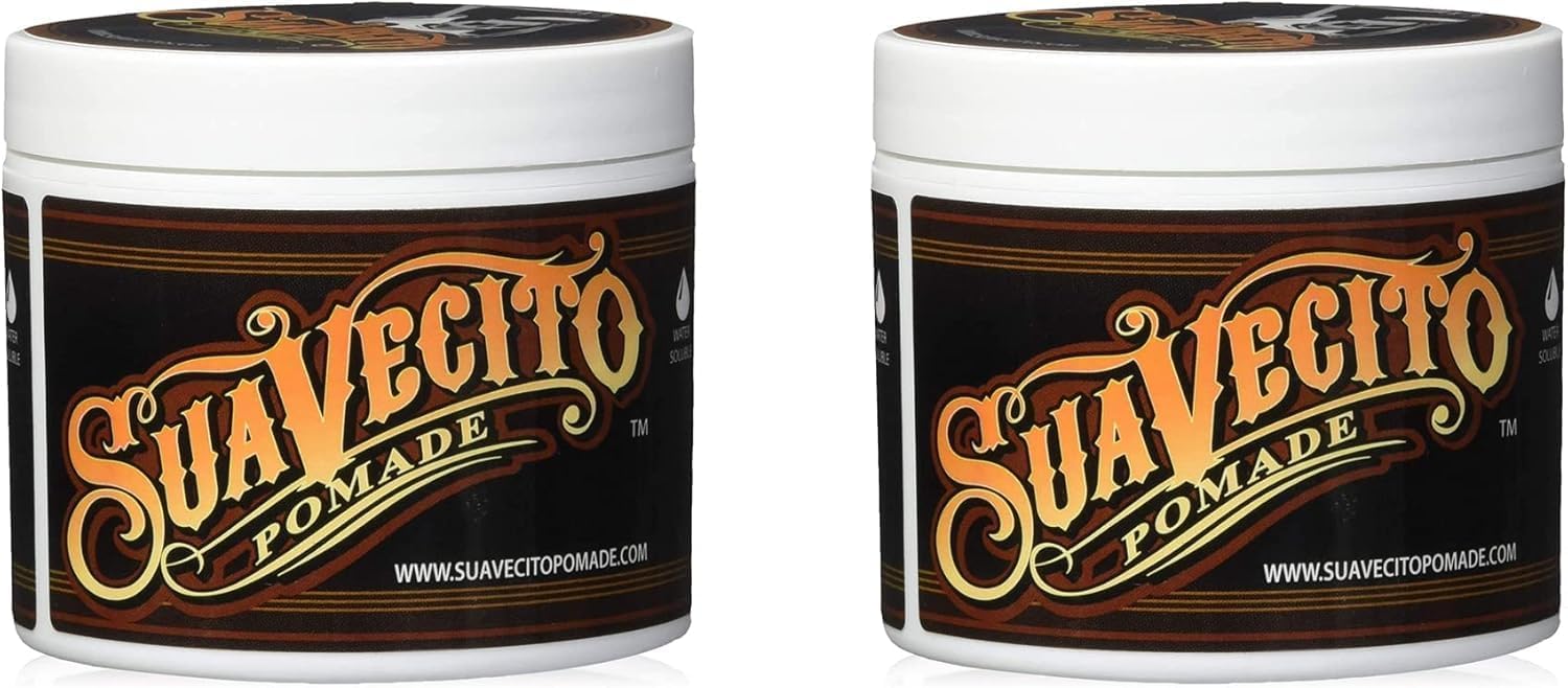 Suavecito Pomade Original Hold, Medium Hold Hair Pomade For Men, Medium Shine Water Based Wax, 4oz/113g x 2