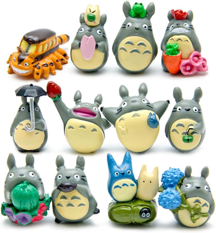 SHDZKJ 12 Pcs/Set My Neighbor T Mini Figure DIY Micro Landscape Garden Resin Decoration