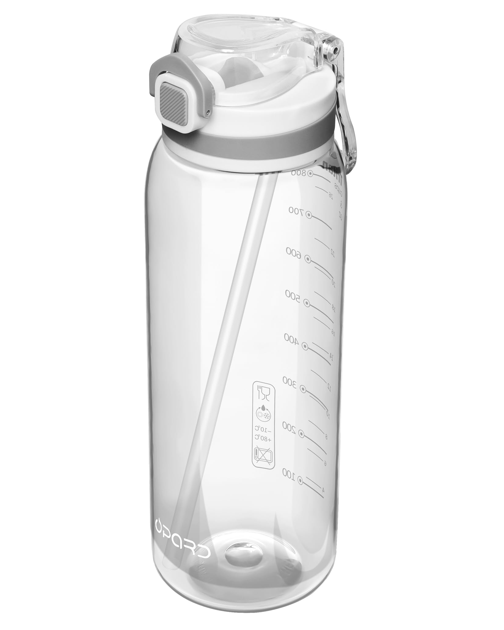 Opard 700 ml/1000 ml Water Bottle with Straw Cap, Dishwasher Safe, BPA-Free, Leak Proof Flip Top Bottle