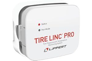LIPPERT COMPONENTS Lippert Tire LINC PRO RV Tire Pressure/Temperature Monitoring System (TPMS) 4-Tire Bundle with External Stem Sensors, Repeater, and Dock #2024115889