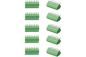 LAGOGIA 150V 6A 2.54mm/ 0.1inch Pitch 8 Pin PCB Mount Screw Type Terminal Block Connector, Pack of 10
