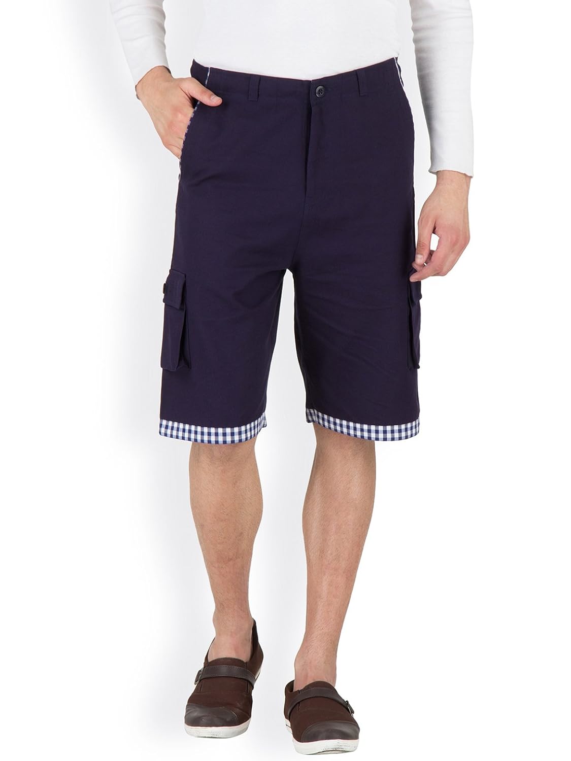 hypernation blue color casual three fourth for men