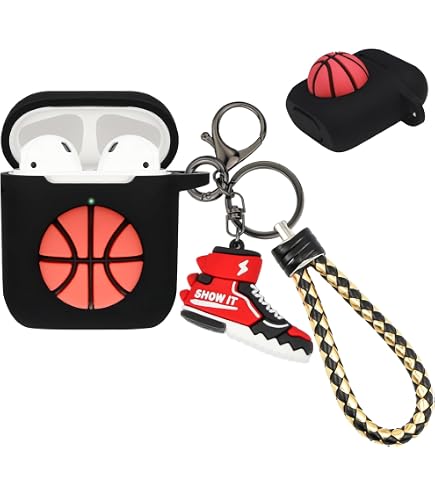thumbnail image 2 of Basketball AirPods 4 Case Cover - Shockproof Protection With Keychain & LED Visible 2 of 10