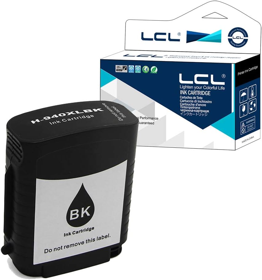 LCL Compatible Ink Cartridge 940XL (1 Black) Replacement for HP Officejet Pro 8000-A809a A811a A809n 8000 8500A 8000AIO 8000W A809 Wireless Officejet Pro 8500 -A909b A909a A909n All-in-One 8500AIO