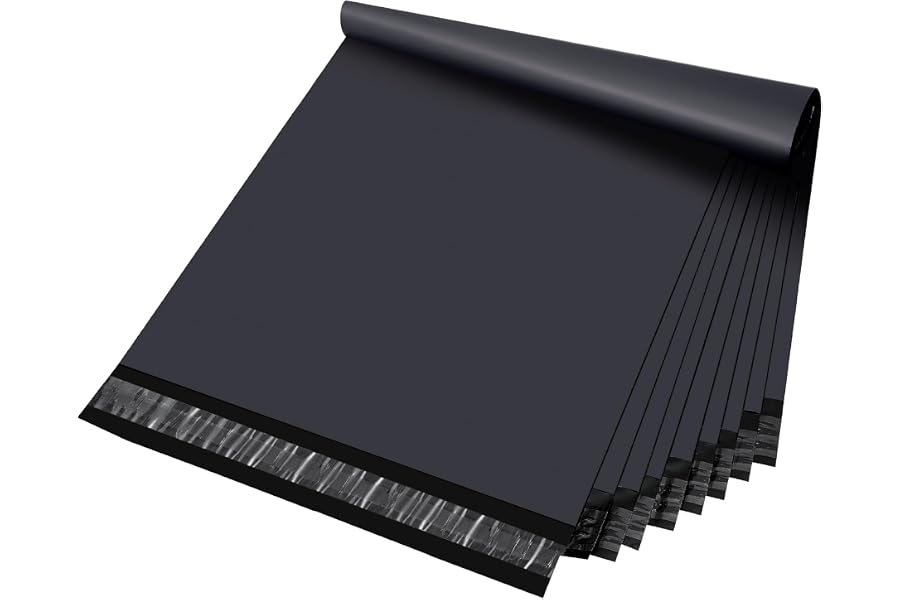 Metronic Poly Mailers 10x13 100PC Shipping Bags Envelopes Black Gray | Self-Seal Mailing Envelopes Waterproof Mailers Poly Bags Packaging Bags for Clothing, Boutiques, Small Business