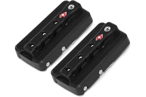 Ech.Apr 2-Pack TSA Approved Luggage Locks, 3-Digit Combination Replacement Lock for Zipperless Aluminum Suitcase, External Mo