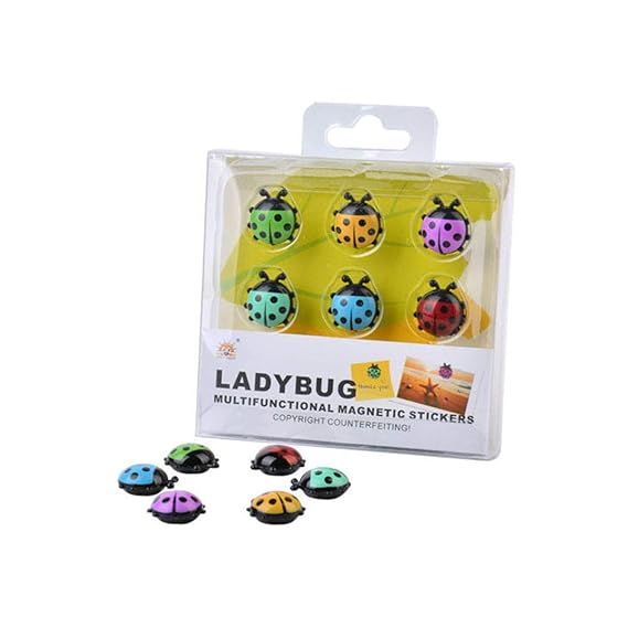 Vosarea 6 unids Creativo De Plástico Mariquita Árbol Refrigerador ...