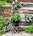 Outdoor Wrought Iron Solar Metal Plant Stand with Traditional Style Lantern Light 17.75 Dia. x 39.75 Hthumb 3