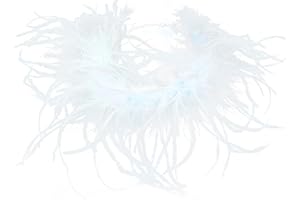 LVCOMEFF Natural Ostrich Feather Choker Lace Connection Necklace Bracelet for Women Fluffy Feathers Wedding Party Holiday Fashion Accessories