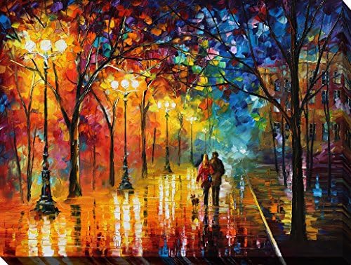 Art Leonid Afremov Colorful Landscapes People Canvas Framed Stretched Free Shpping Made in North America