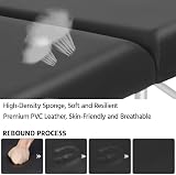 Yaheetech Portable Massage Bed 60cm Black Adjustable Height 2 Section view 4