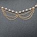 Jovono Pearl Head Chain Gold Headpiece 1920s Gatsby Hair Accessories for Women and Girls