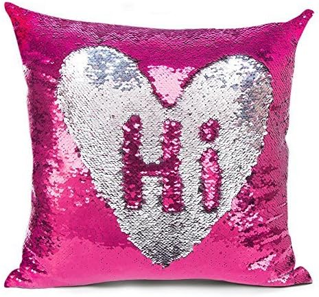Adeeing Double Layer Change Color Funny Reversible Sequin Pillow Cover Throw Cushion Case 40x40CM,Magic Gift