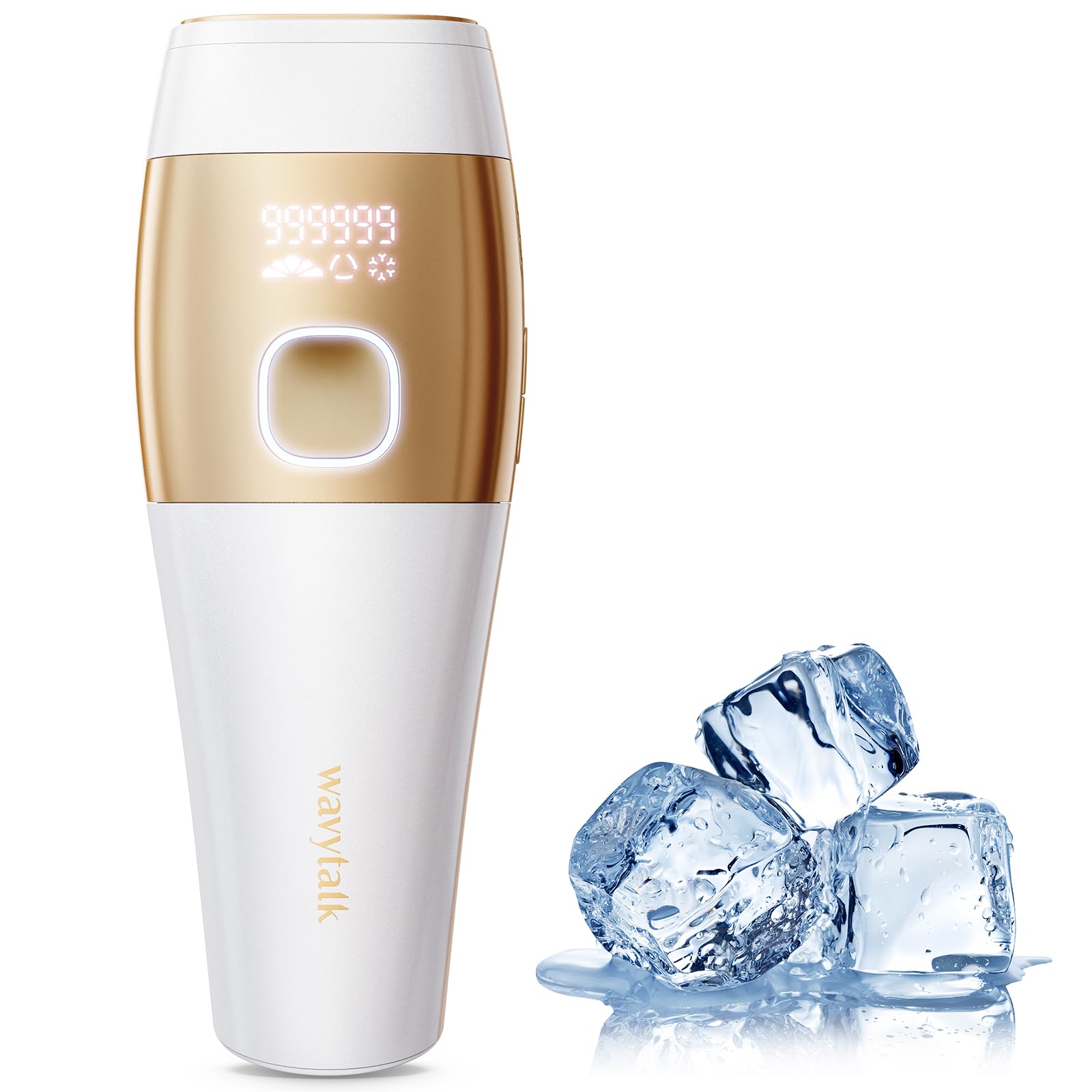 Wavytalk Laser Hair Removal Device,Painless Ice Cooling IPL Hair Removal,Max 24J High Energy Hair Removal Machine for Face Bikini Line Armpit Leg Back,Corded (White)