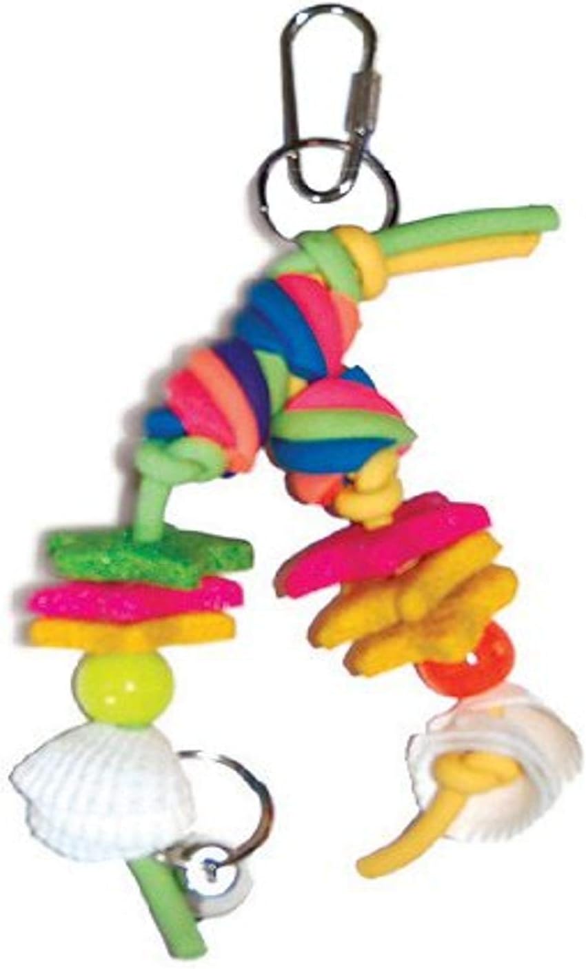 Prevue Hendryx Cal Sea YUMS Legs Bird Toy, Blacks & Grays, Small, (60514)