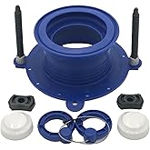 One N Done Toilet Flange Repair Kit – Complete Toilet Wax Ring Replacement Kit – Durable Waxless Toilet Ring – Includes Toile